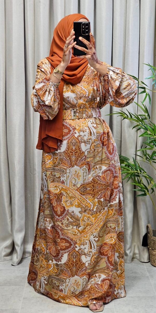 Robe longue gulia imprimée