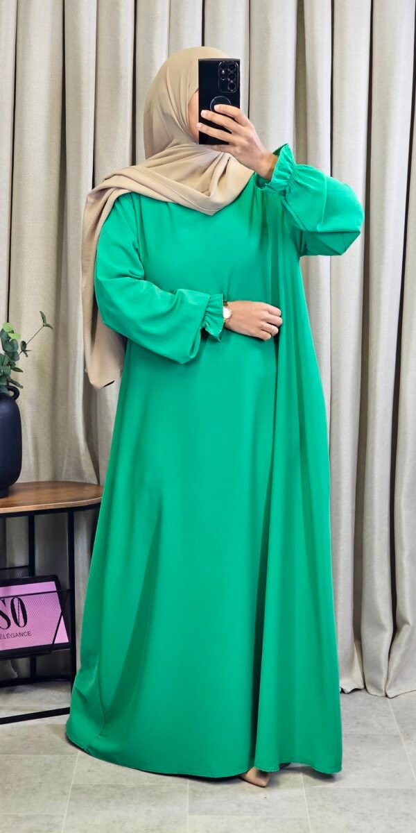 Abaya papillonnante verte