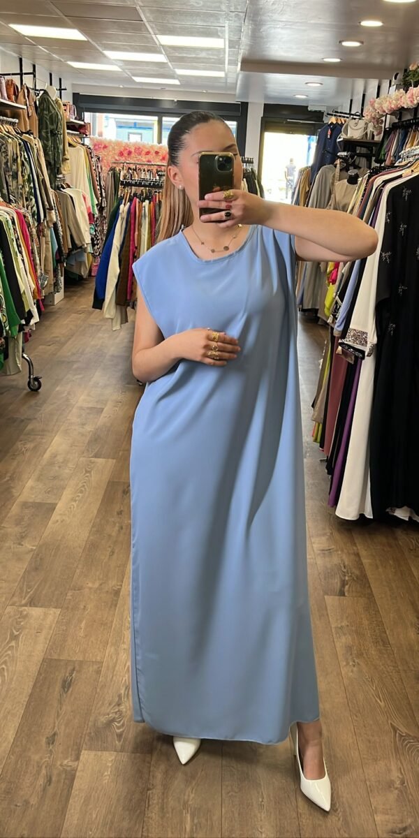 Sous robe soie de Médine bleu jean