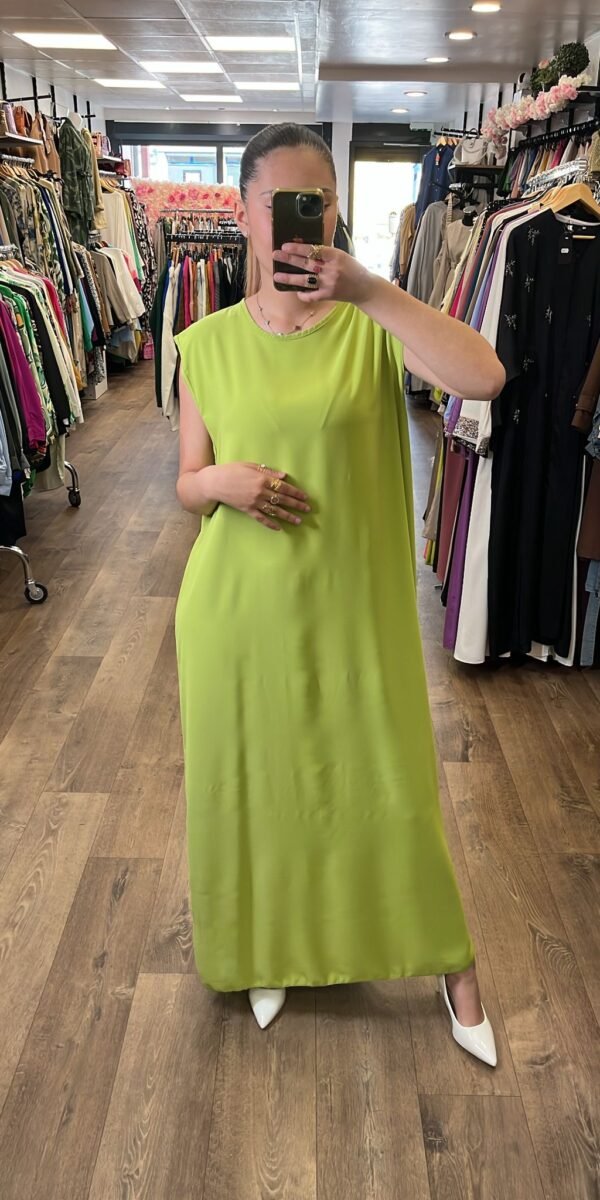 Sous robe soie de Médine vert pomme