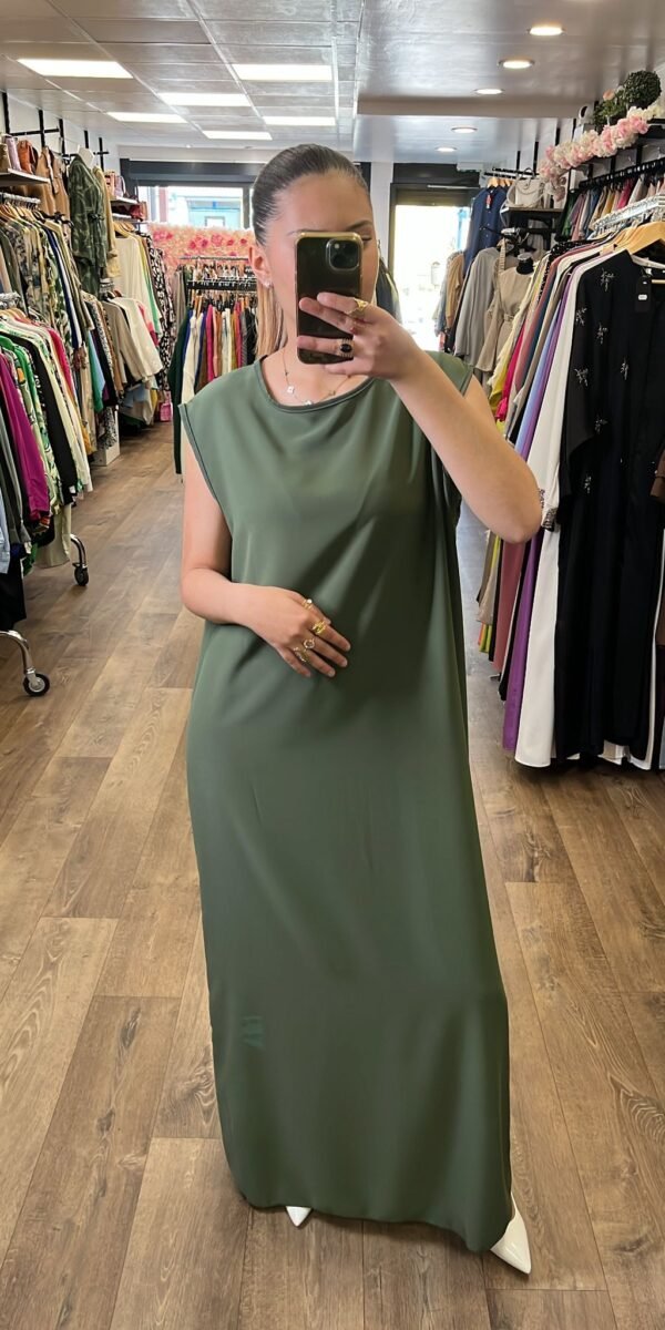Sous robe soie de Médine kaki