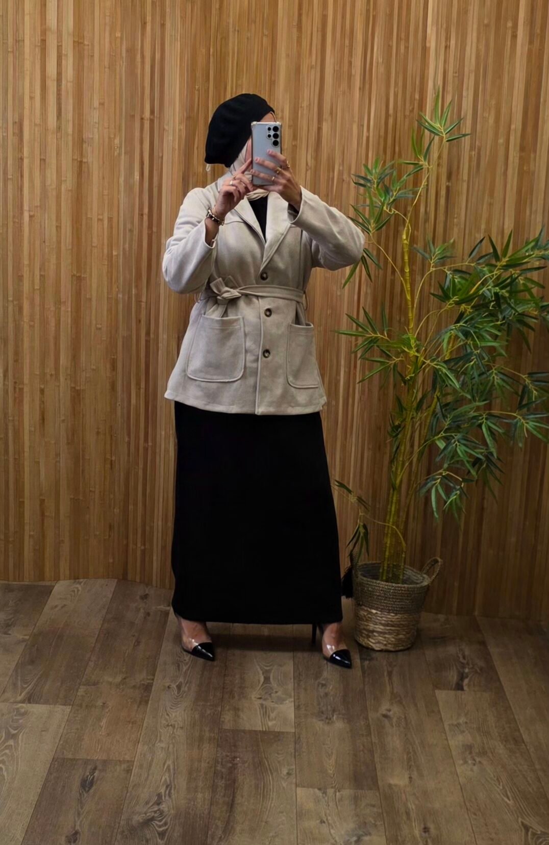 Veste en daim beige – Image 3