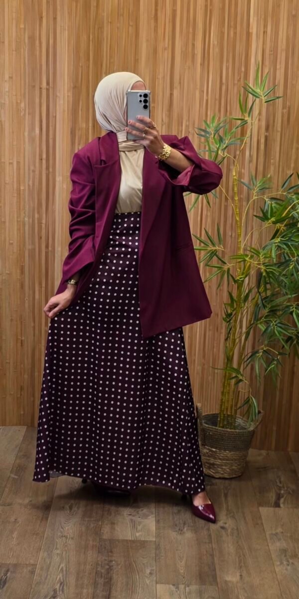 Jupe longue Mina prune