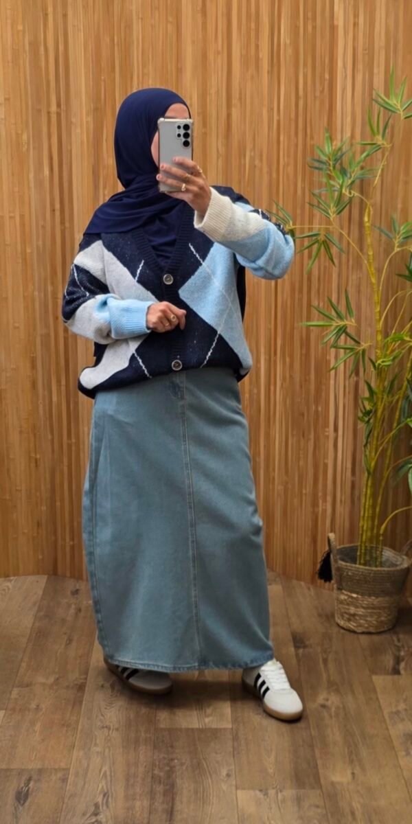 Jupe longue jeans Dina