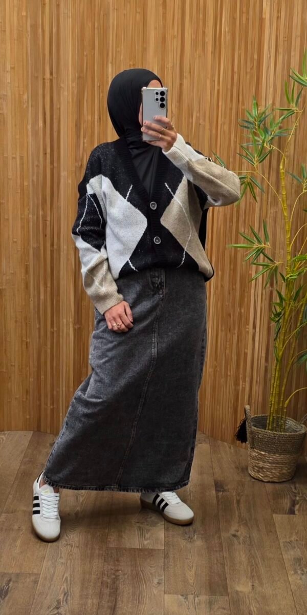 Jupe en jeans Safiatou noire