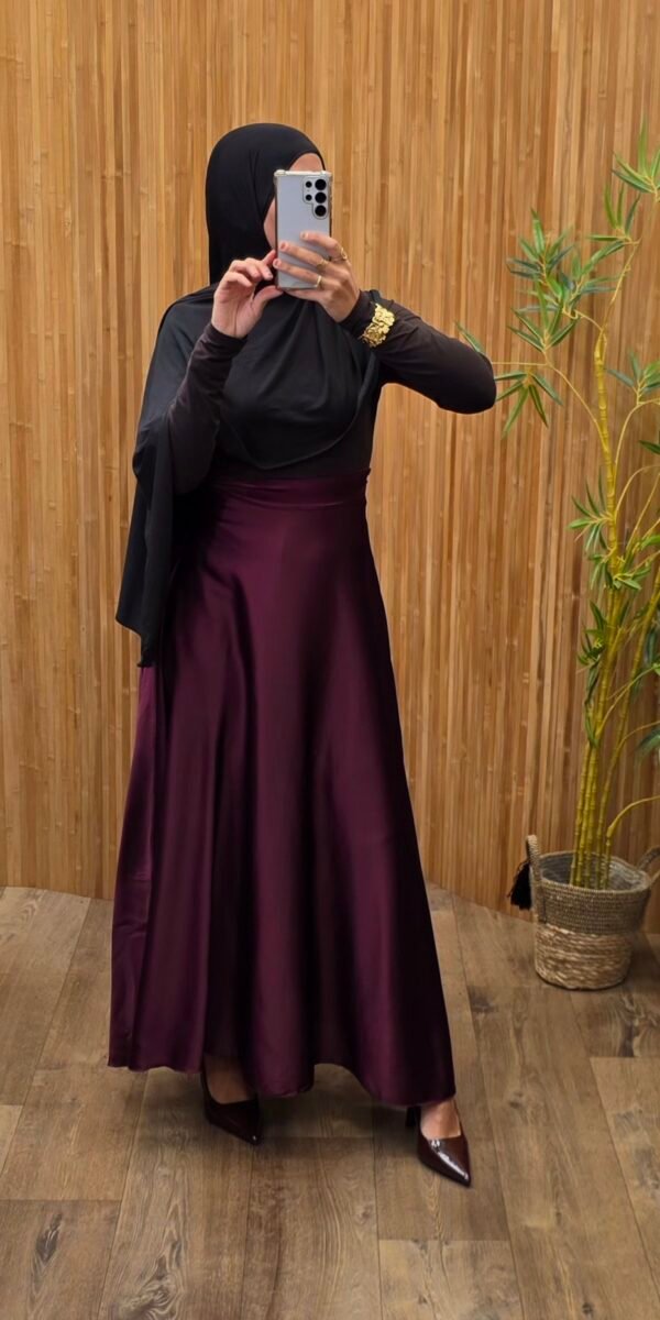 Jupe satinée umbrella burgundy
