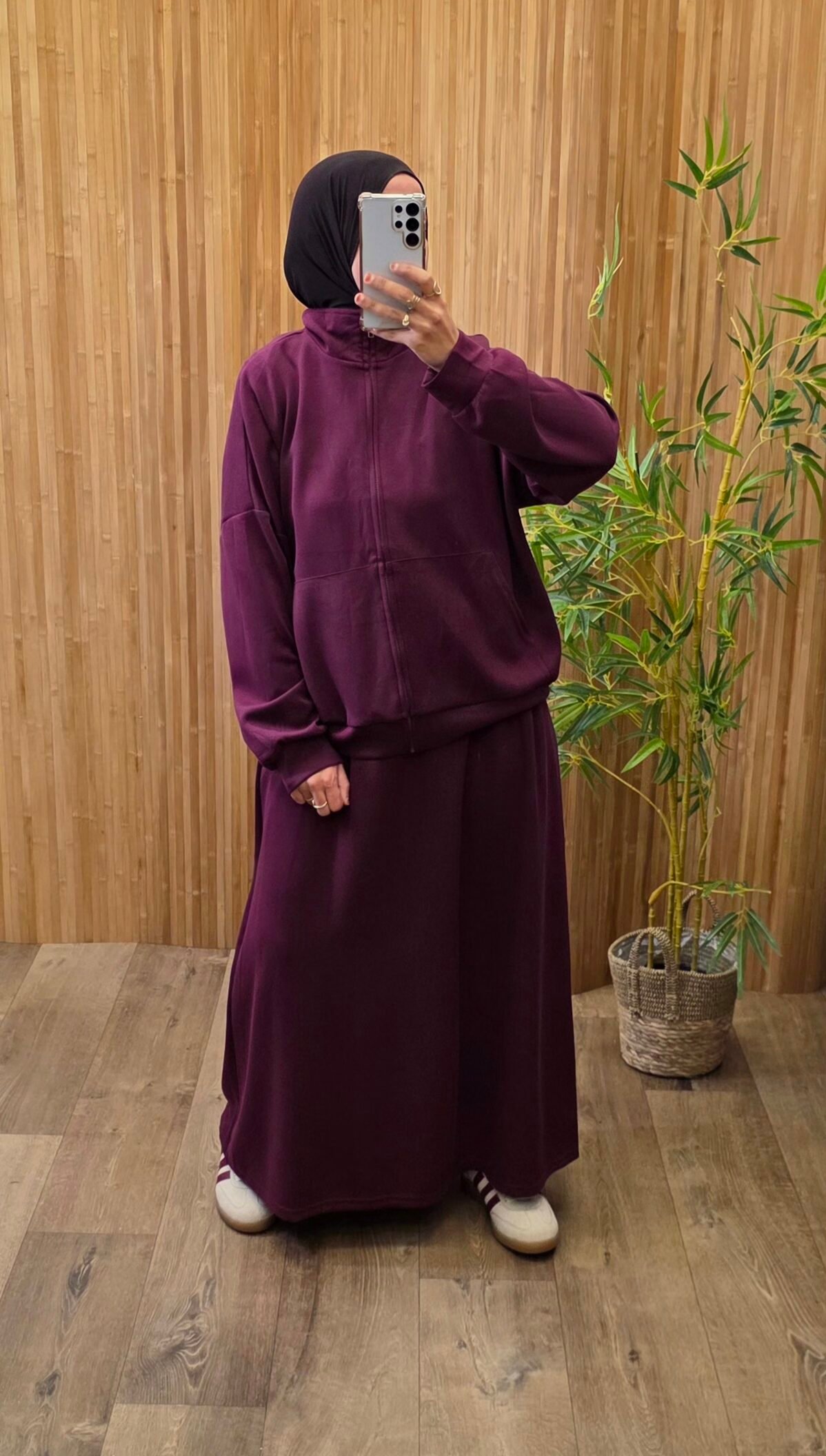 Ensemble jupe sportswear prune – Image 3