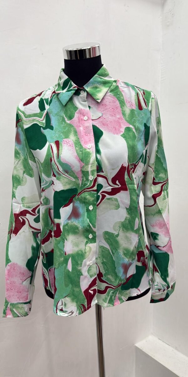 Chemisier imprimé fushia