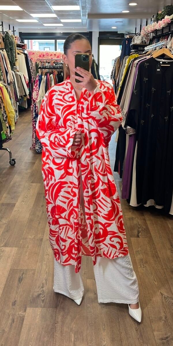 kimono zebré orange