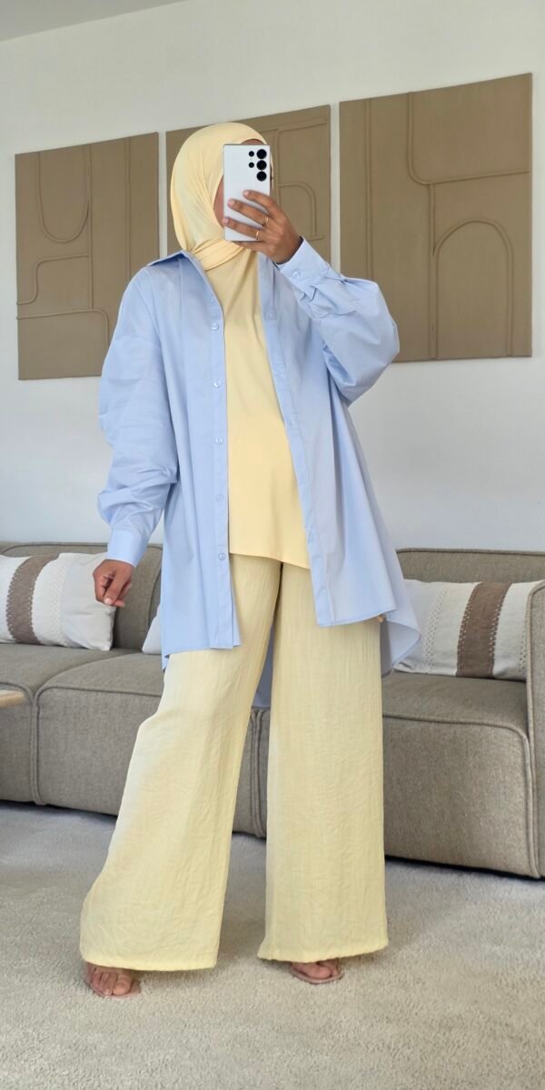 Pantalon large jaune