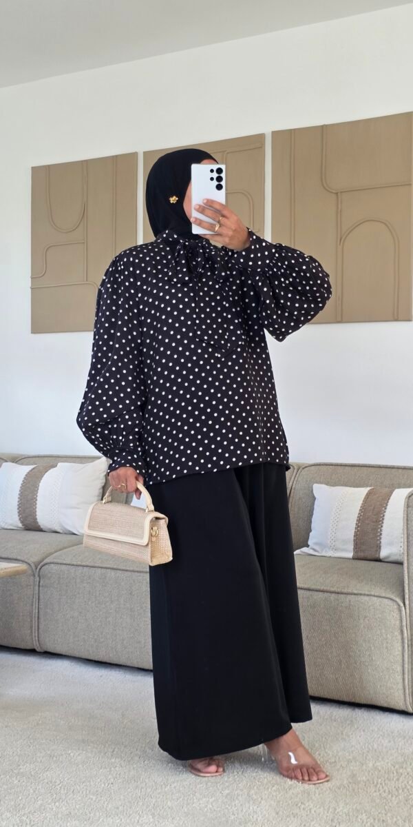 Blouse a pois noire