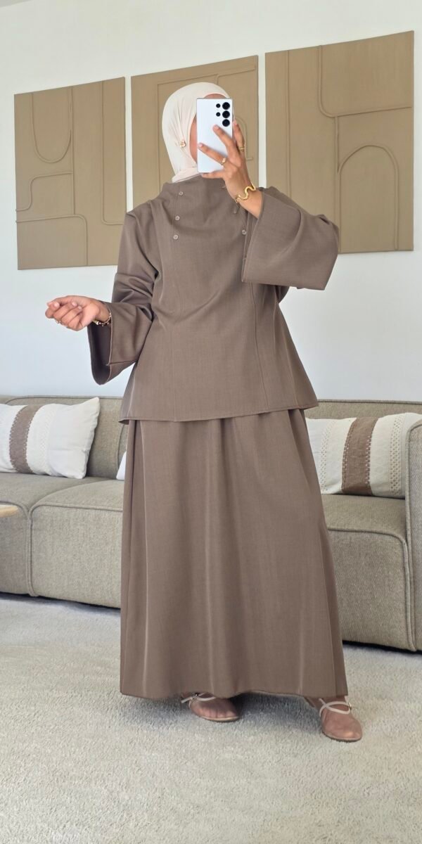 Ensemble jupe Tesnime taupe