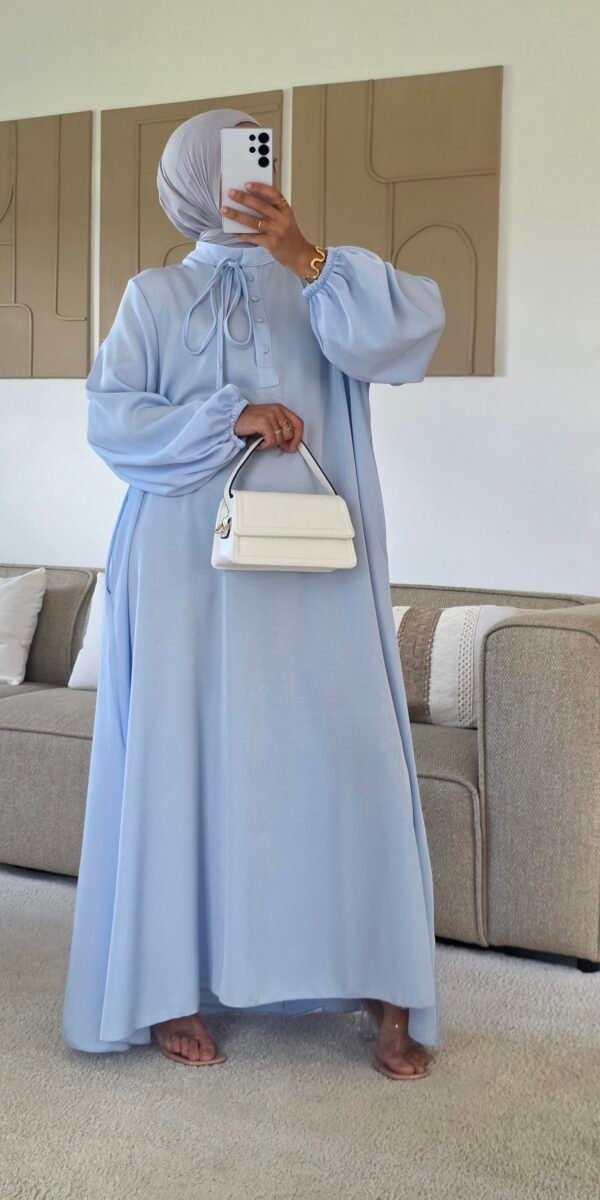 Robe longue Sisi bleu ciel
