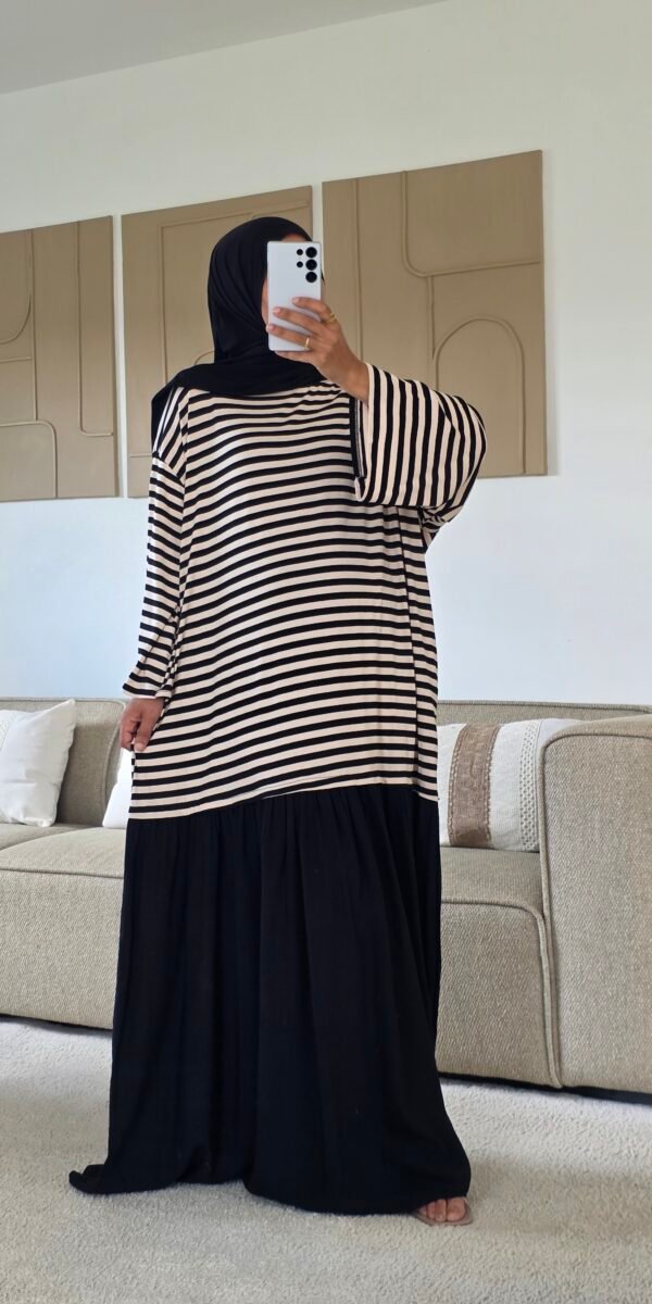 Robe longue sweat marin noire