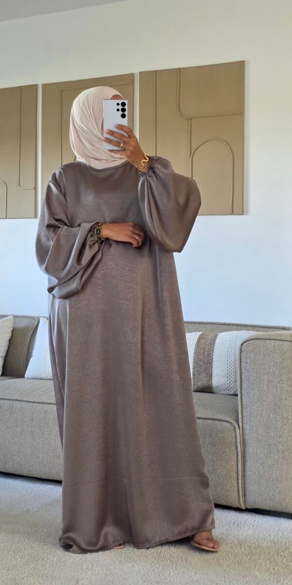 Abaya mastour taupe