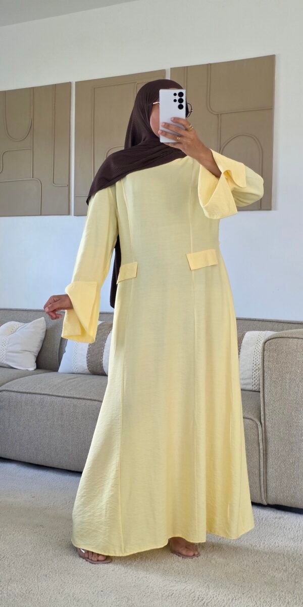 Robe longue Mina jaune
