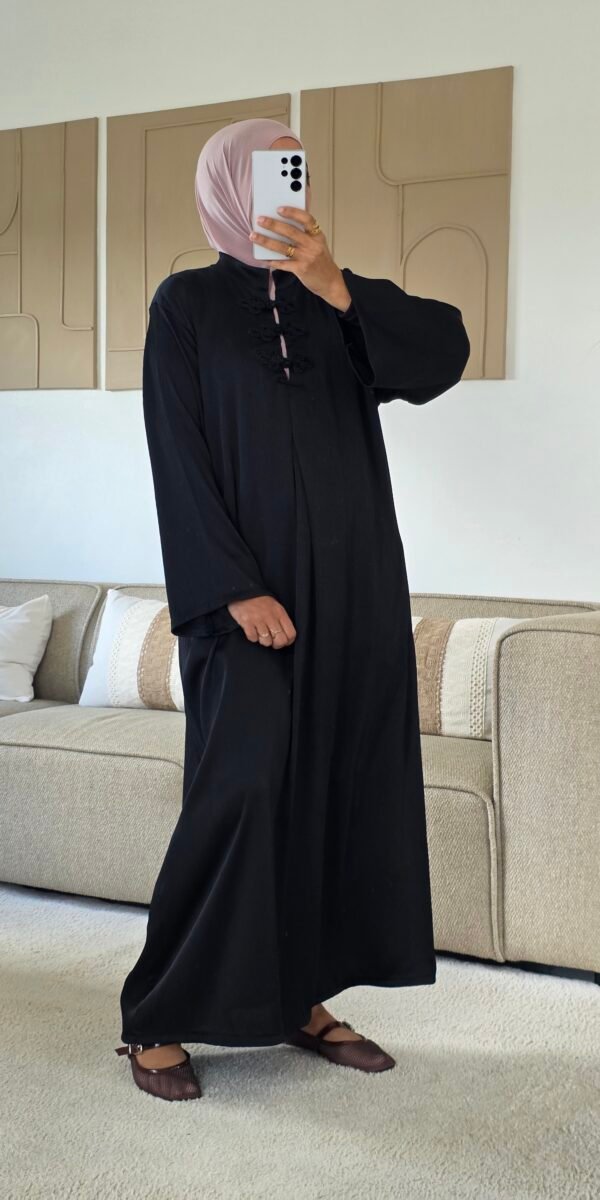 Robe longue Mao noire