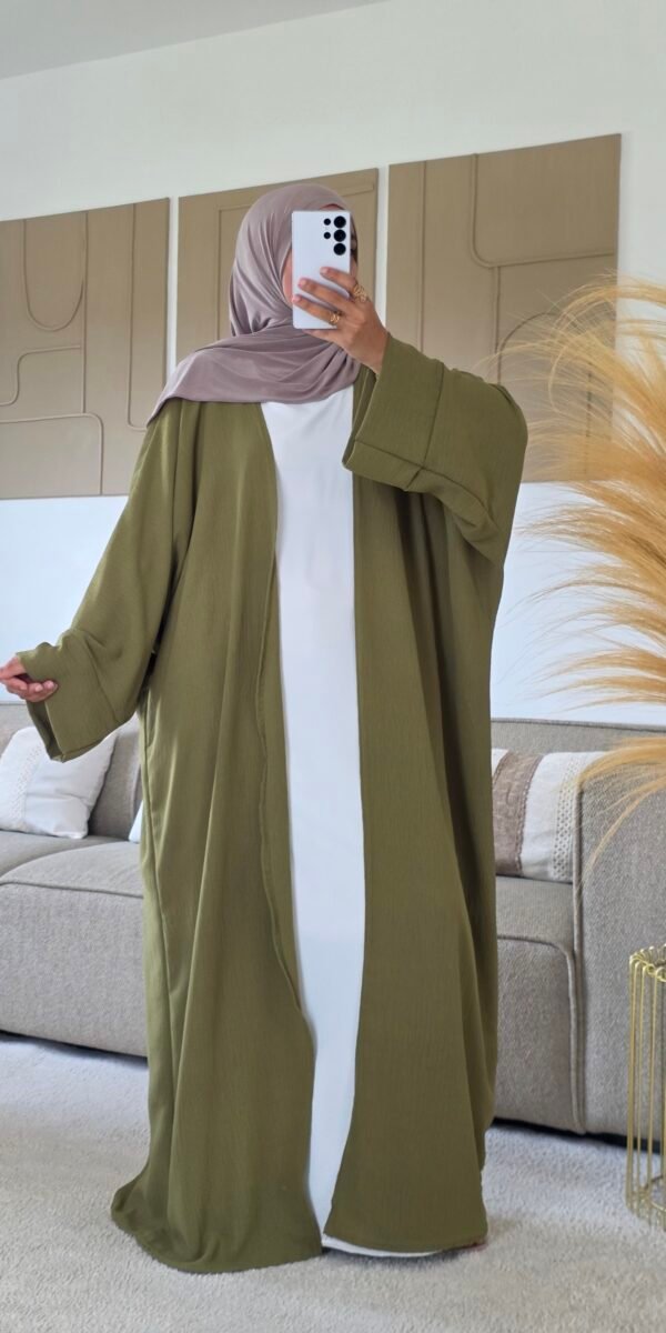 Kimono basic gaufré kaki