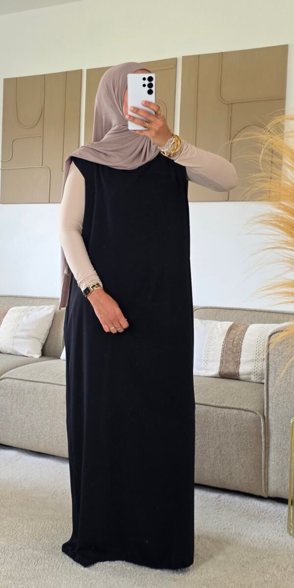 Sous robe soie de Médine noire