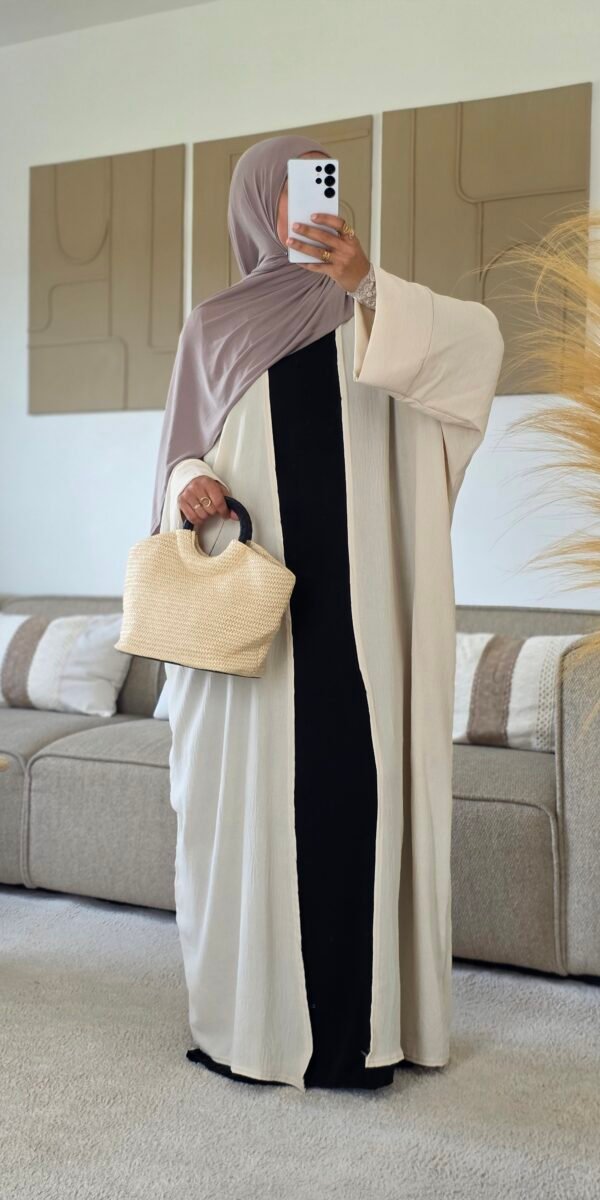 Kimono basic gaufré beige