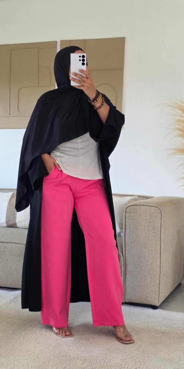 Pantalon large fushia