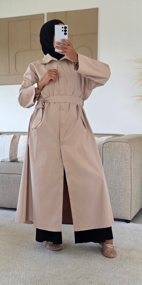 Trench long coat beige