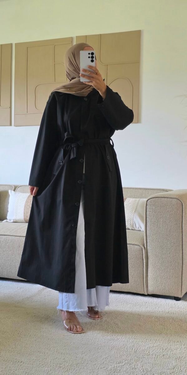Trench long coat noir