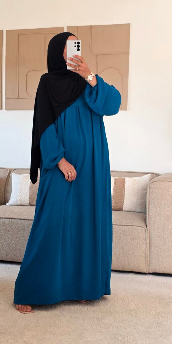 Abaya basic jazz bleu canard