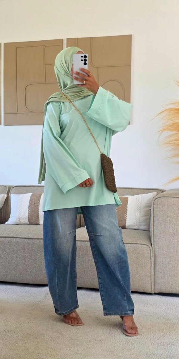 T-shirt oversize Wina vert