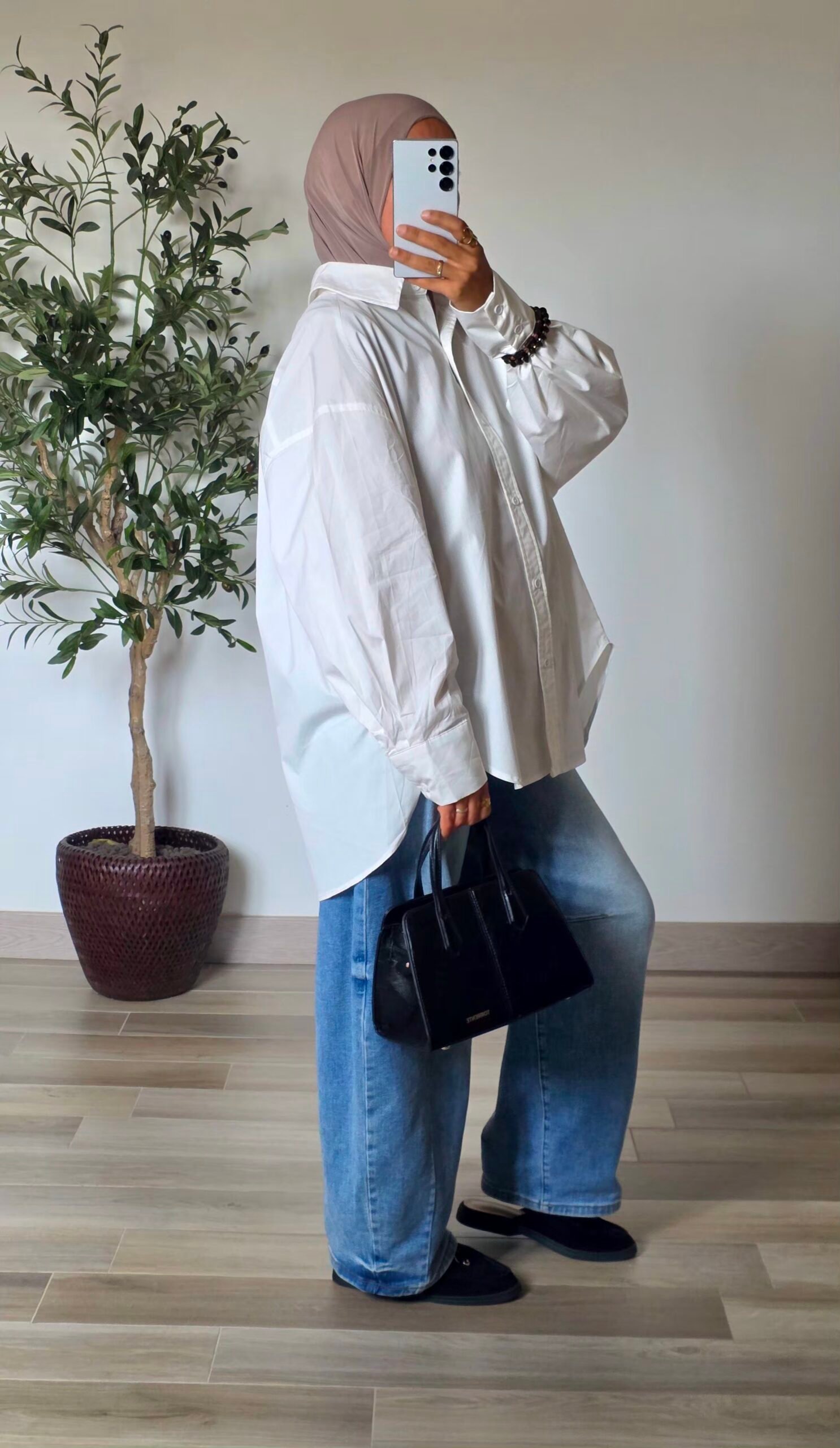 Chemise oversize blanche – Image 2