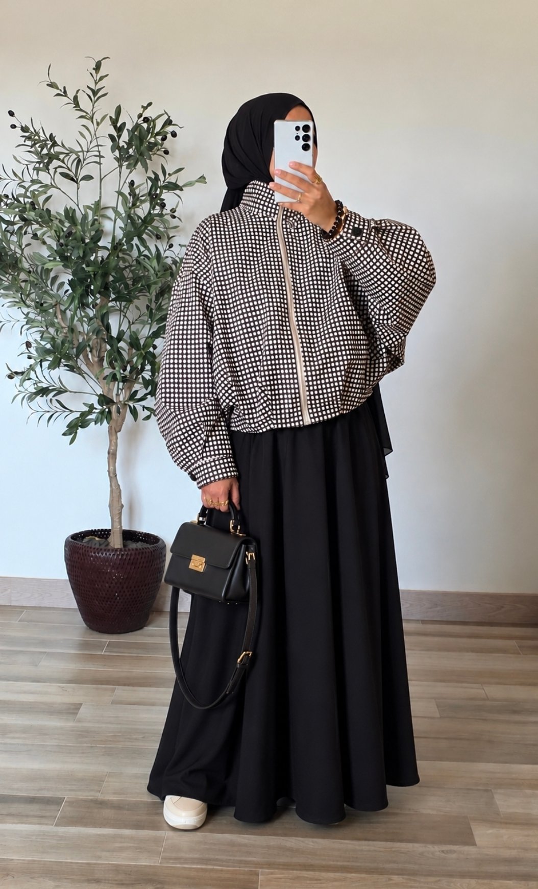 Blouson a carreaux noir – Image 2